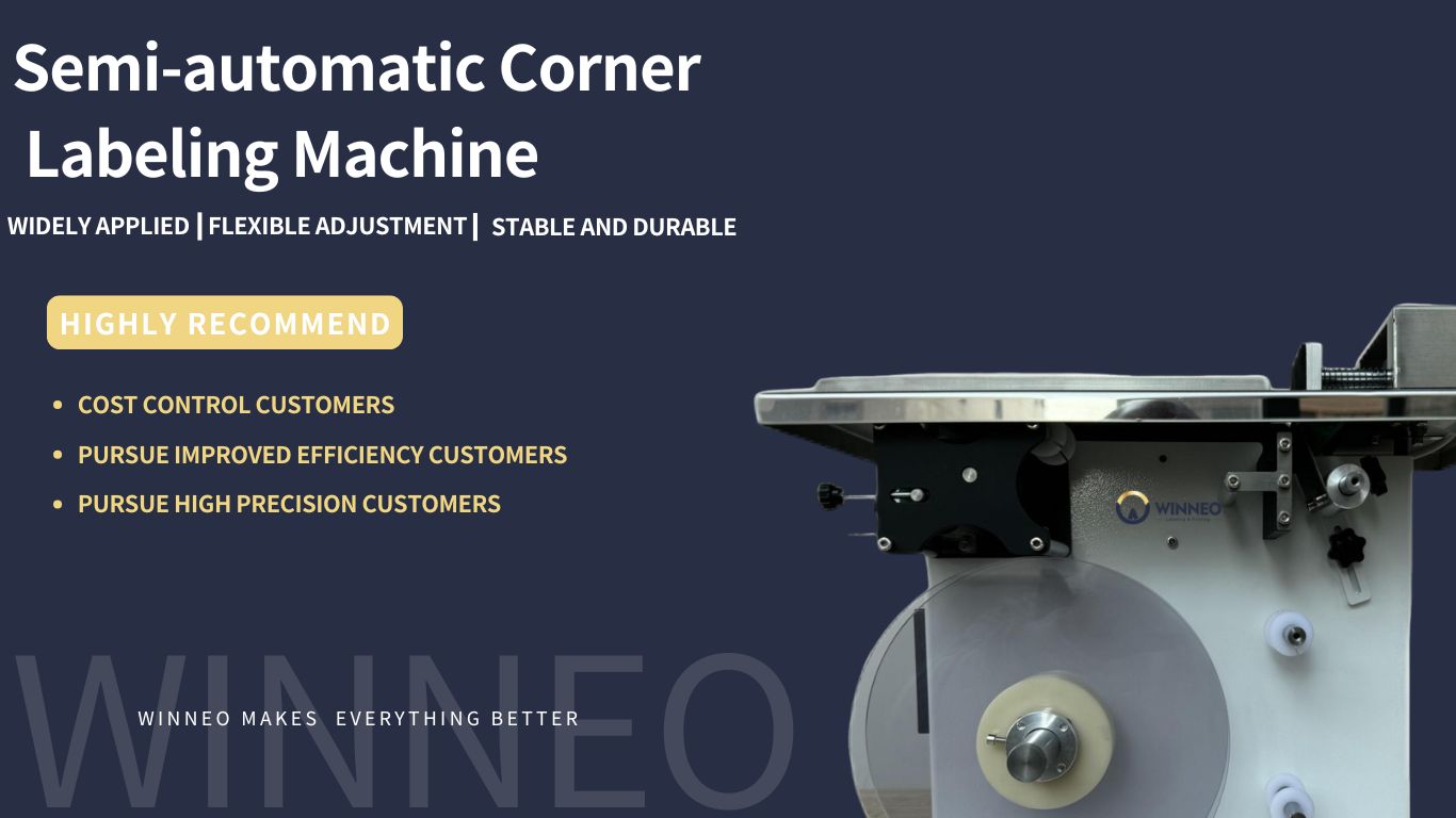 Semi-Automatic Round Bottle Corner Labeling Machine Semi-Automatic Round Bottle Corner Labeling Machine